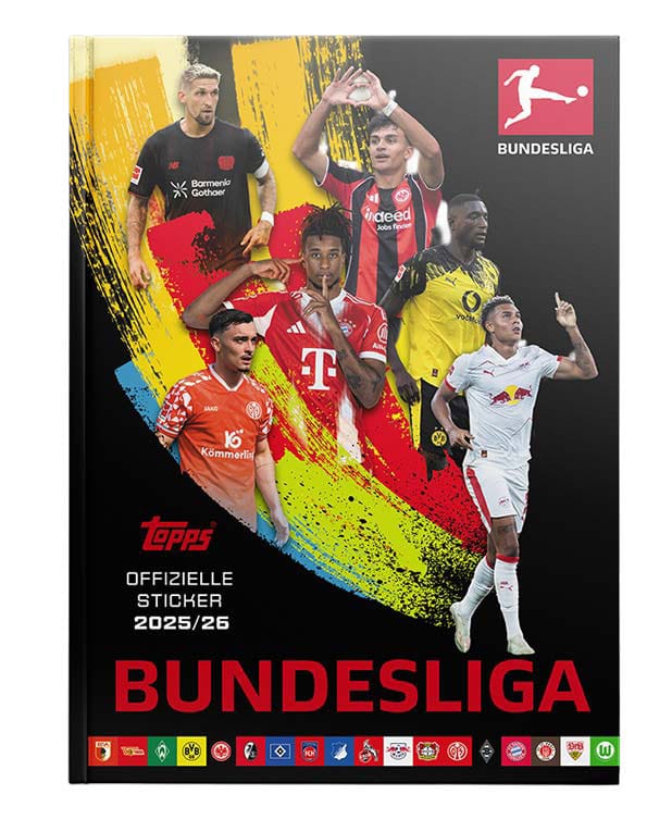 Bundesliga 2025/26 Matrica Kollekció Album Hardcover *Német Nyelvű Verzió*