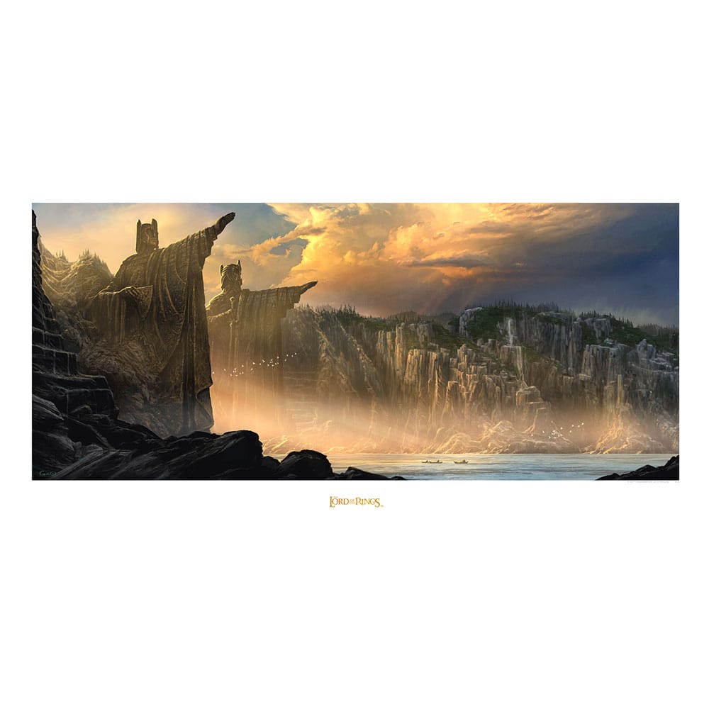 Lord of the Rings Art Print The Argonath – Pillars of the Kings 59 x 30 cm