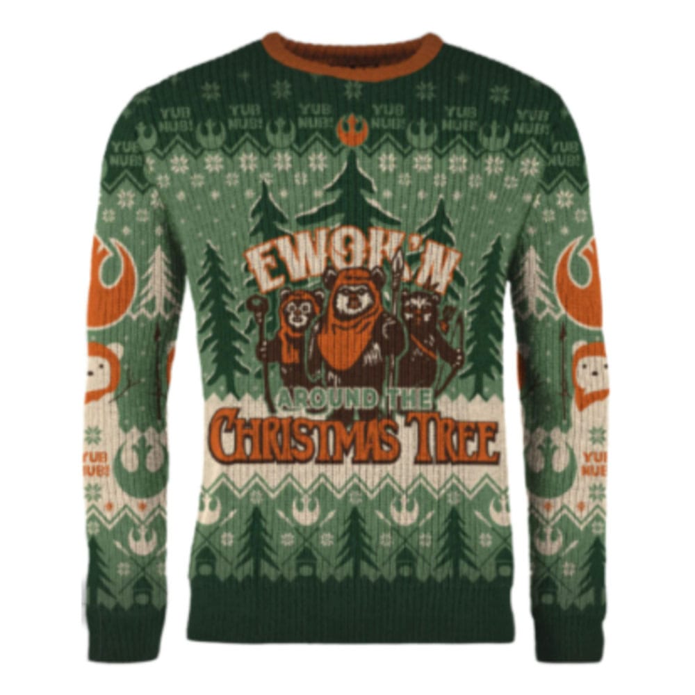 Star Wars Christmas Pulóver Ewok’n around the Christmas Tree  Size L