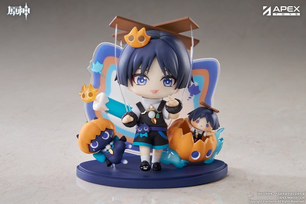 Genshin Impact You Ye Qi Xiang Series Chibi Chara PVC Szobor Wanderer 10 cm