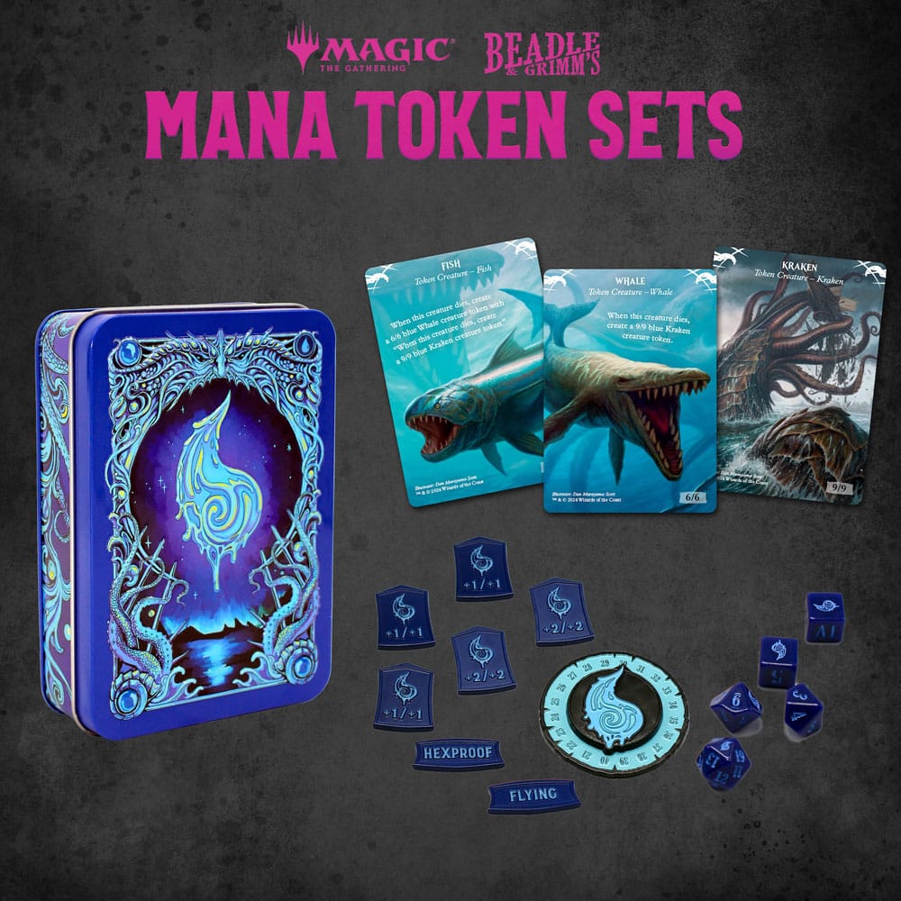Magic the Gathering Dobókocka and Token Csomag Blue Mana
