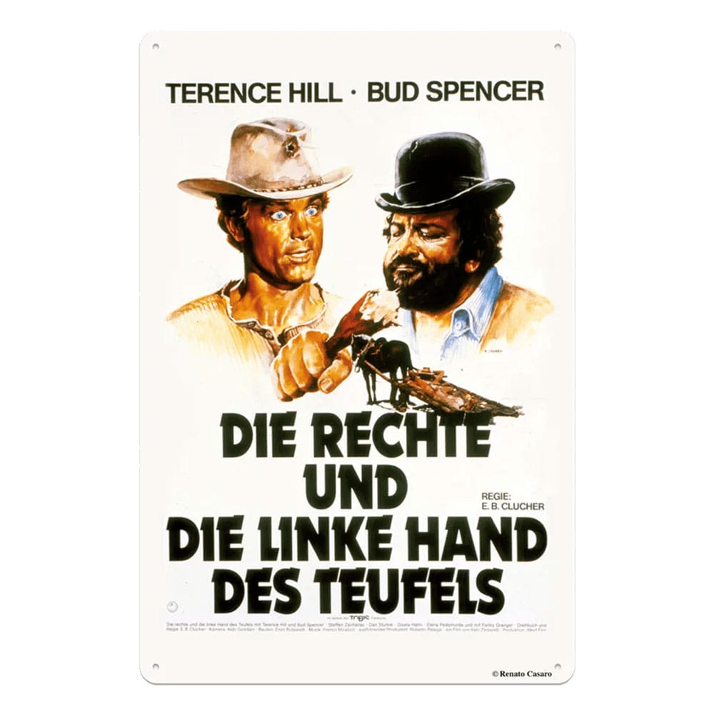 Bud Spencer & Terence Hill Fém Plakett Rechte und Linke Kéz des Teufels 20 x 30 cm