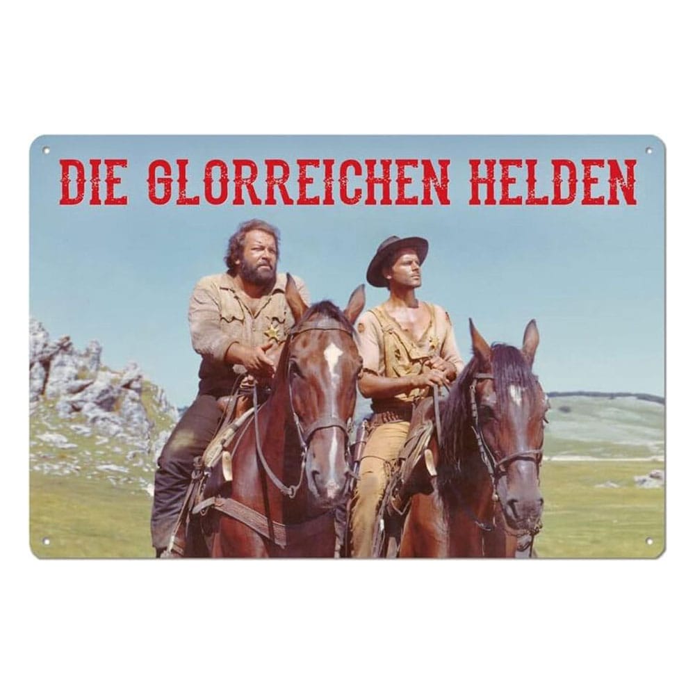 Bud Spencer & Terence Hill Fém Plakett Die glorreichen Helden 20 x 30 cm