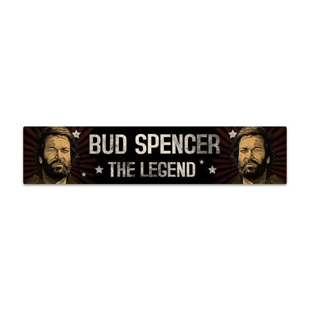 Bud Spencer Fém Plakett  Mágnes The Legend 16 x 3,5 cm
