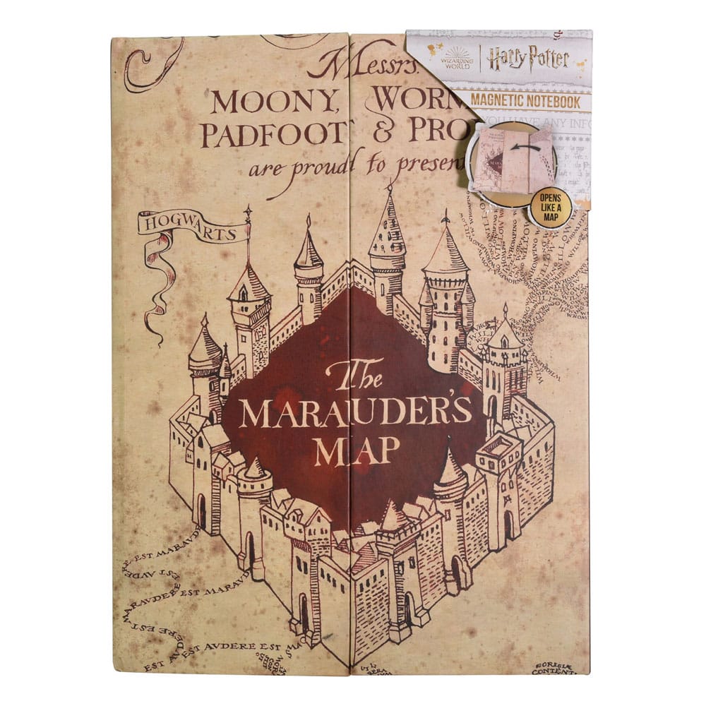 Harry Potter Mágneses A5 Jegyzetfüzet Marauders Map