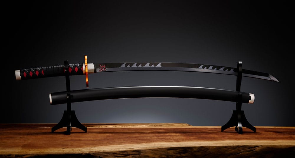 Demon Slayer: Kimetsu no Yaiba Proplica Replika 1/1 Nichirin Sword (Tanjiro Kamado) Kyojuro Rengoku´s Sword Gueard Ver. 88 cm