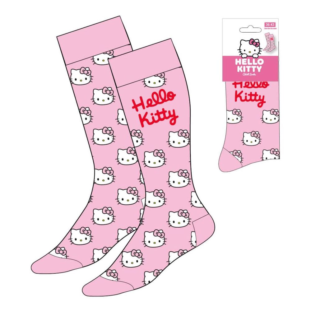 Sanrio Zoknik Hello Kitty Face Pink 36-43