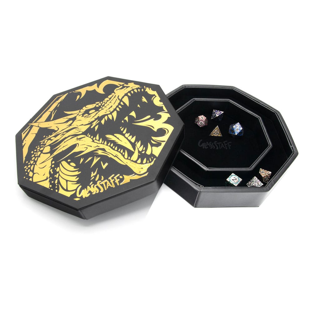 CritStones Arena Dobókocka Tray Black Dragon (Yellow Lid)