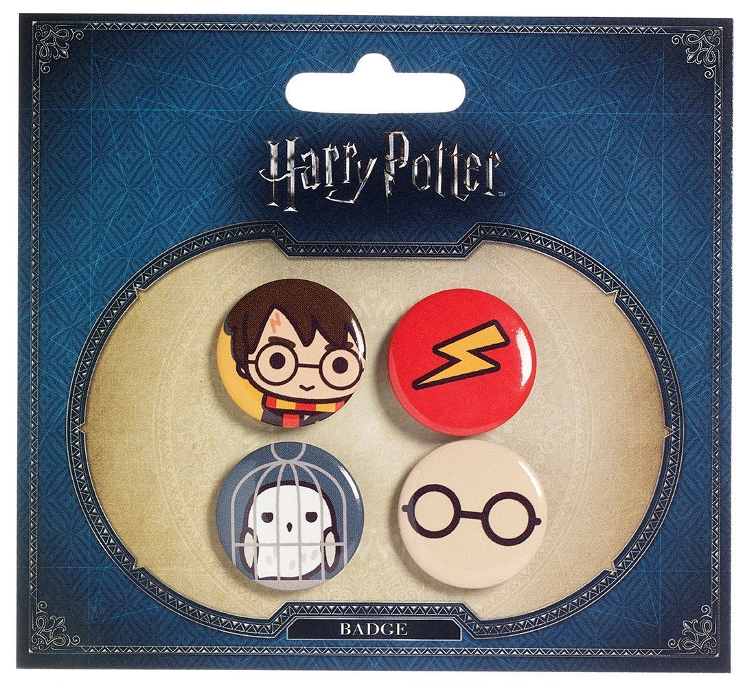 Harry Potter Cutie Button Badge 4-es Csomag Harry Potter & Hedwig