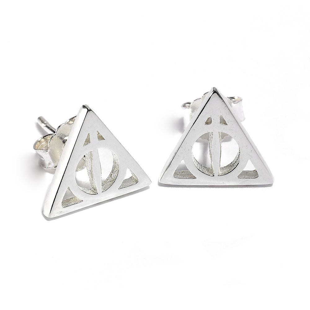 Harry Potter Deathly Hallow Stud Füllbevalók (Sterling Ezüst)