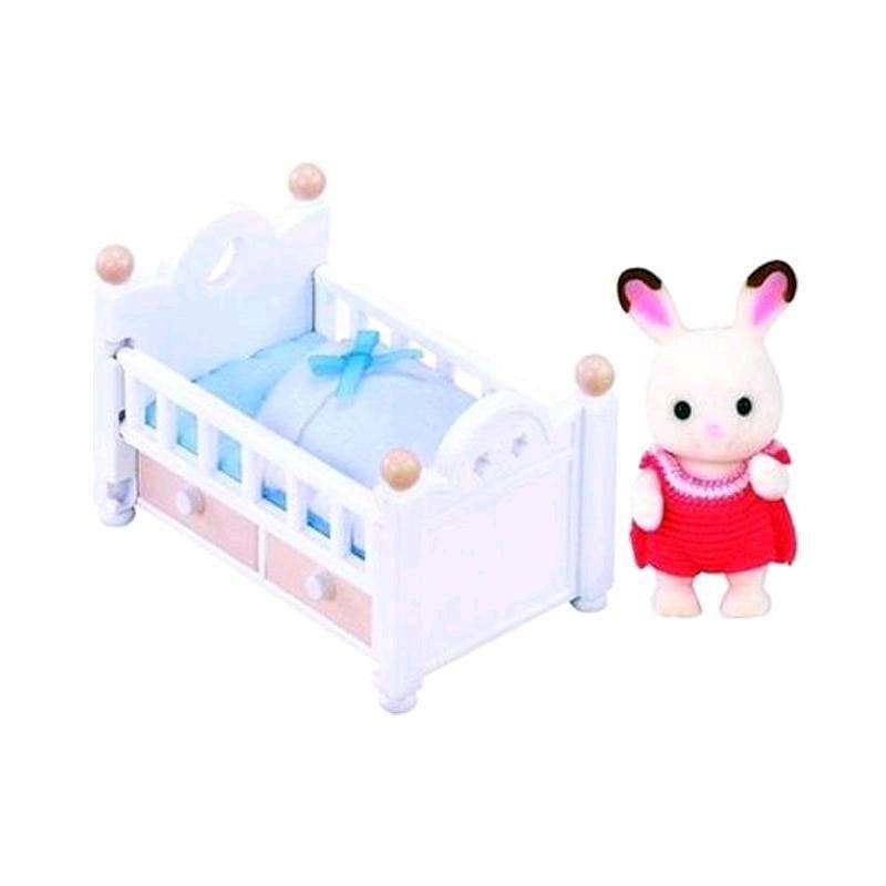 Sylvanian Families: Chocolate bunnies baby  baby cot Figura 5 cm