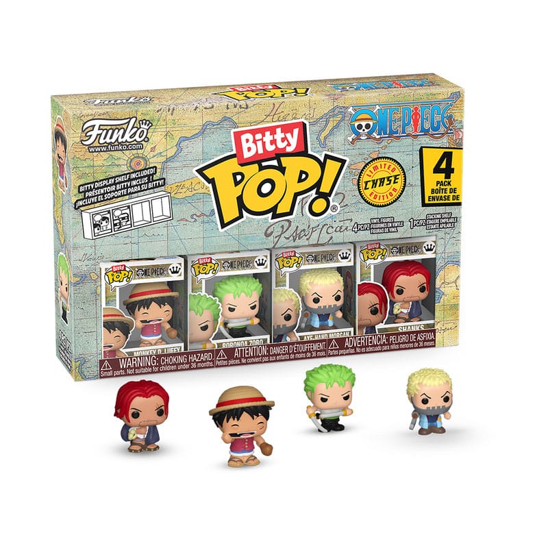 One Piece Bitty POP! Vinyl Figura 4-es Csomag Luffy 2,5 cm