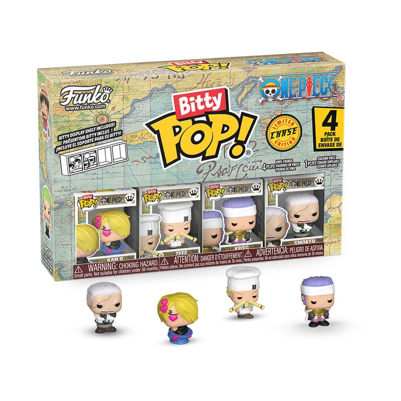 One Piece Bitty POP! Vinyl Figura 4-es Csomag Sanji 2,5 cm