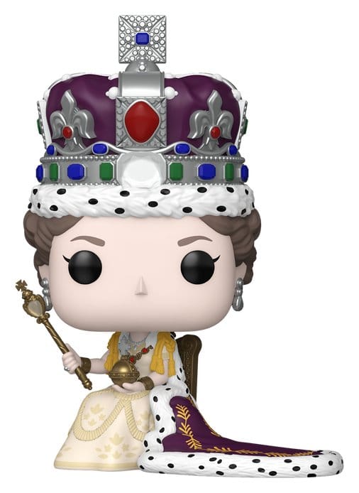 Queen Elizabeth II POP! Prémium Vinyl Figura 100th- Queen Elizabeth II (Coronation) 9 cm