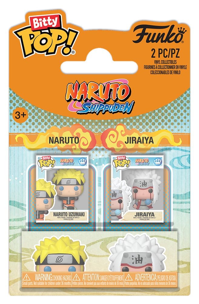 Naruto Bitty POP! Vinyl Figurák 2-Csomag Naruto & Jiraiya 2 cm