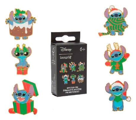 Disney by Loungefly Enamel Pins Blind Doboz Stitch Holiday Készlet (18)