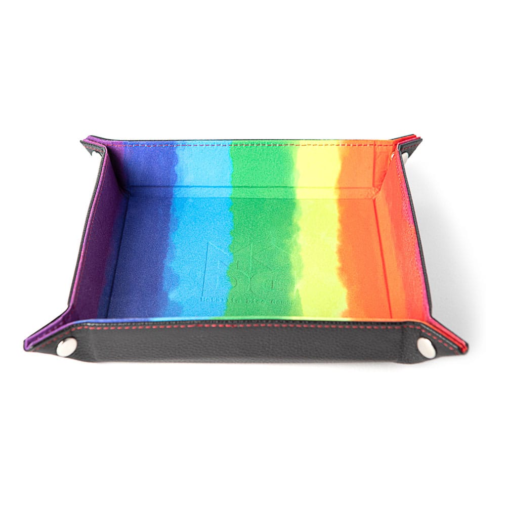 FanRoll Folding Dobókocka Tray Velvet Watercolor Rainbow