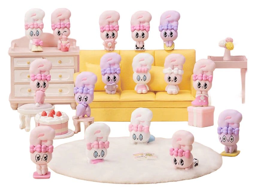 Esther Bunny Blind Doboz Mini Figurák Little Vlog Bunny Face Series 6 cm Készlet (6)