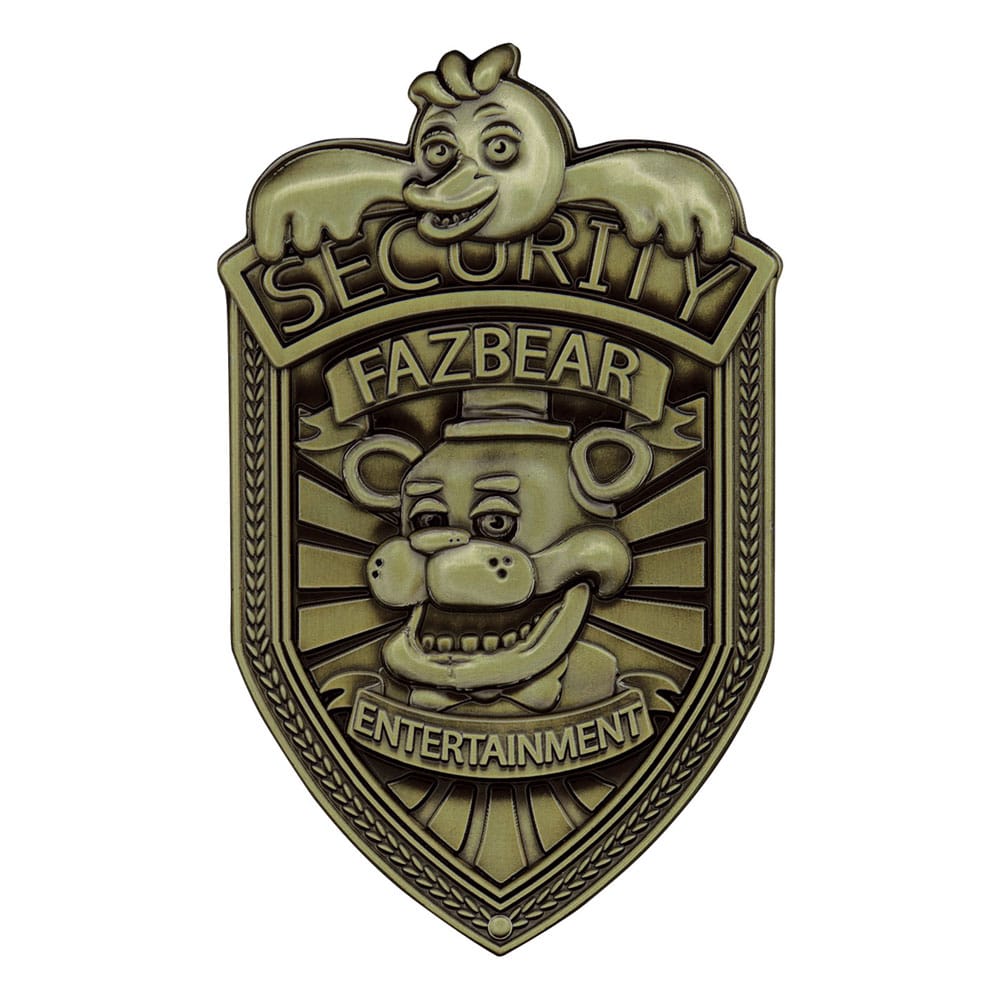 Five Nights at Freddy´s Replika Security Badge Antique Brass Kiadás