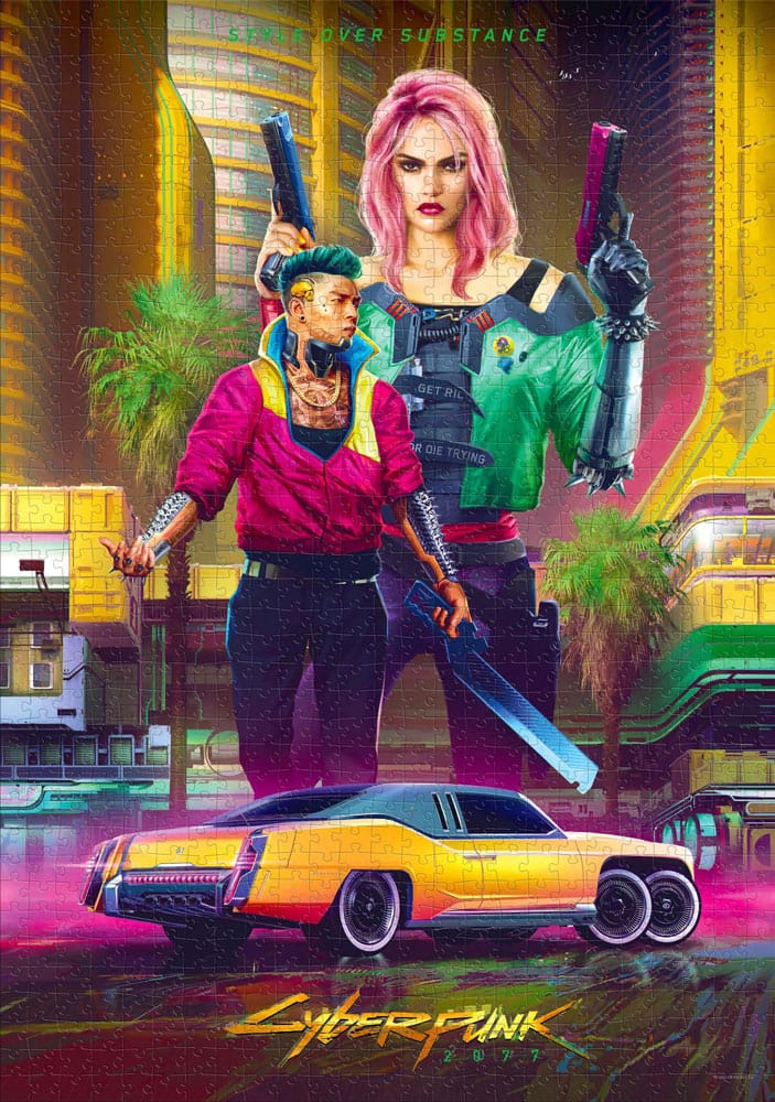 Cyberpunk 2077 Puzzle Kitsch Style (1000 Darabos)