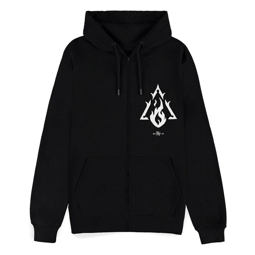Diablo IV Zipper Hoodie Pulóver Sorcerer Sigil Size L