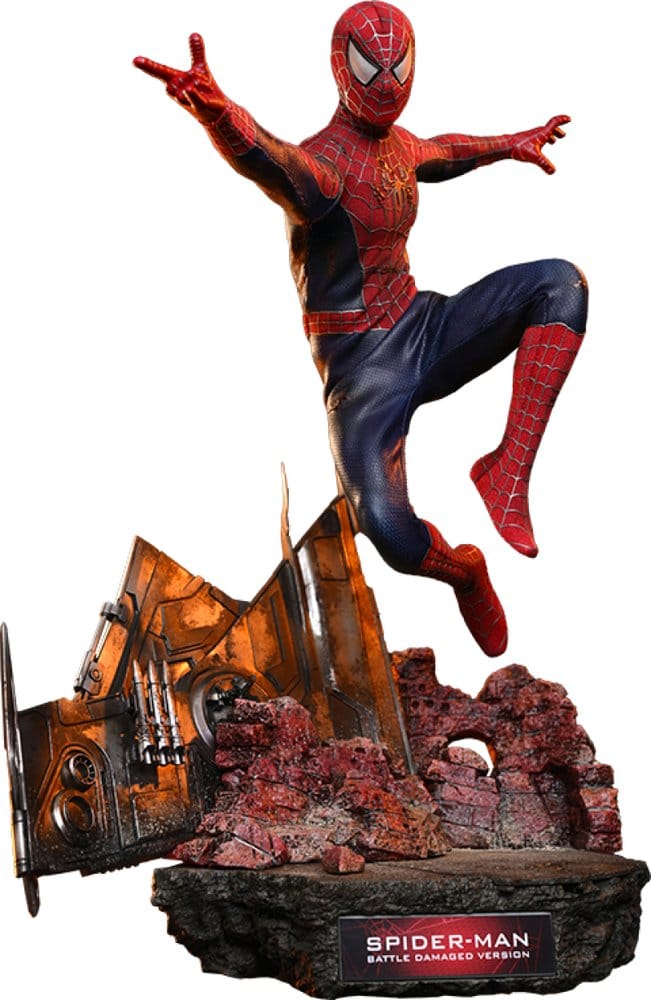 Spider-Man Movie Masterpiece Akciófigura 1/6 Spider-Man (Battle Damaged Verzió) 30 cm