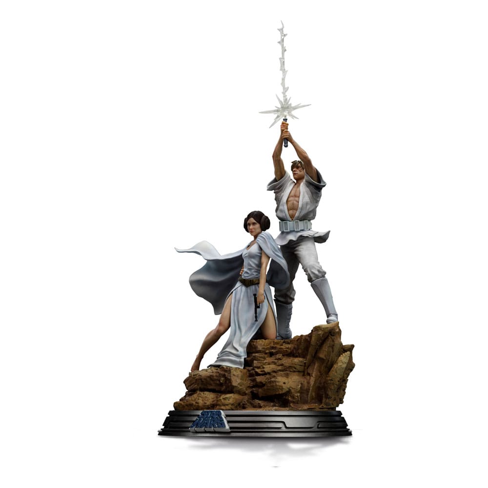 Star Wars Deluxe Art Scale Szobor 1/10 Luke and Leia 41 cm