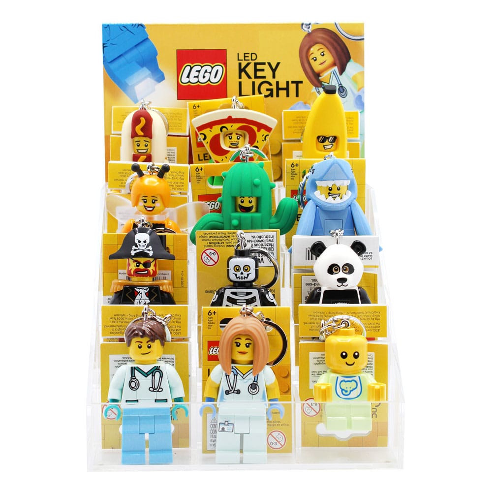 LEGO Acryl Counter Készlet  12 Lámpa-Up Kulcstartók