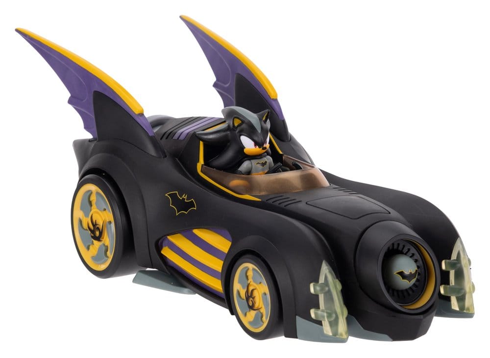 DC x Sonic – The Hedgehog Akciófigura  Vehicle Shadow Batman & Batmobile 6 cm