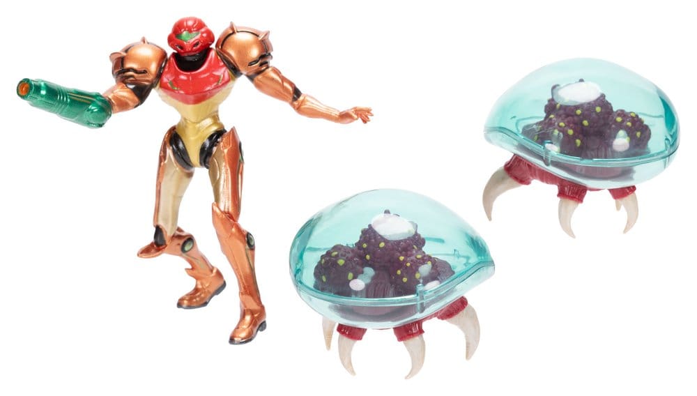 World of Nintendo Metroid Mini Figura 3-as Csomag Samus Bounty Hunter 6 cm