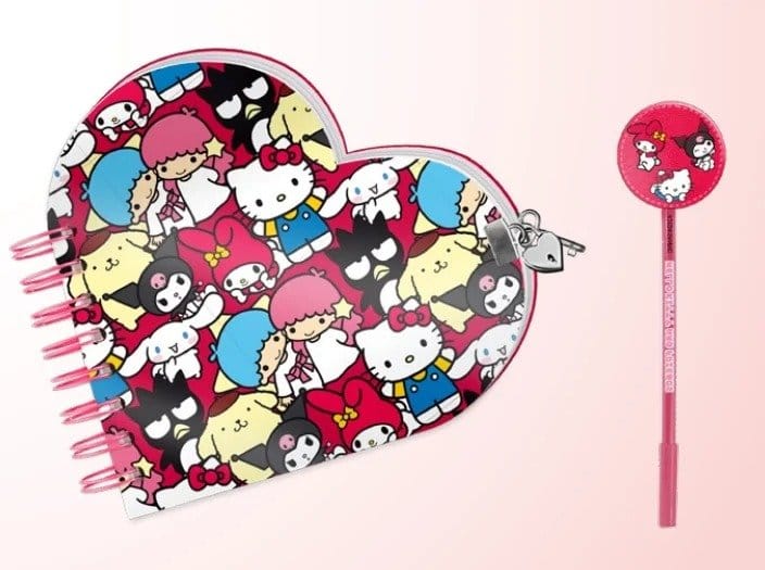 Sanrio Heart Diary & Toll Ajándék Csomag Hello Kitty Friends Multicolour