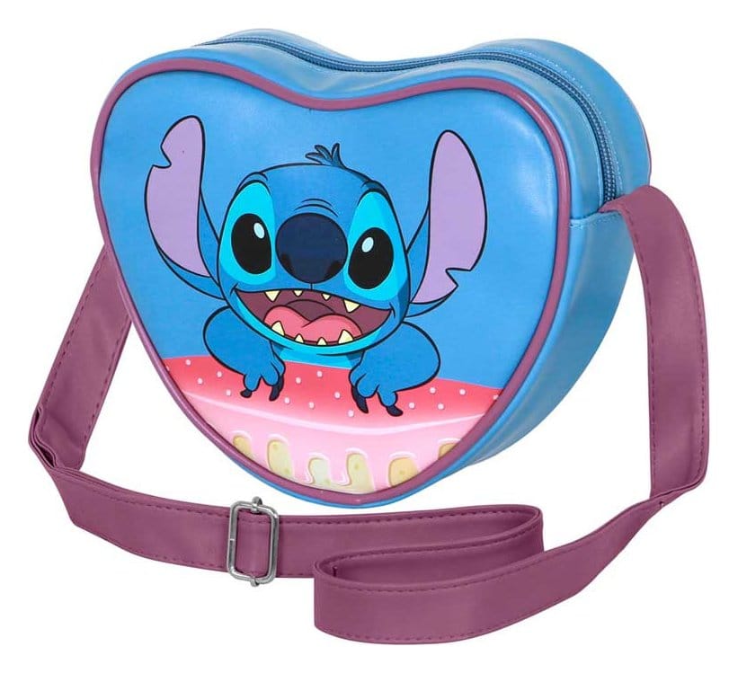 Lilo & Stitch Casual Heart Crossbody Táska Cake Blue
