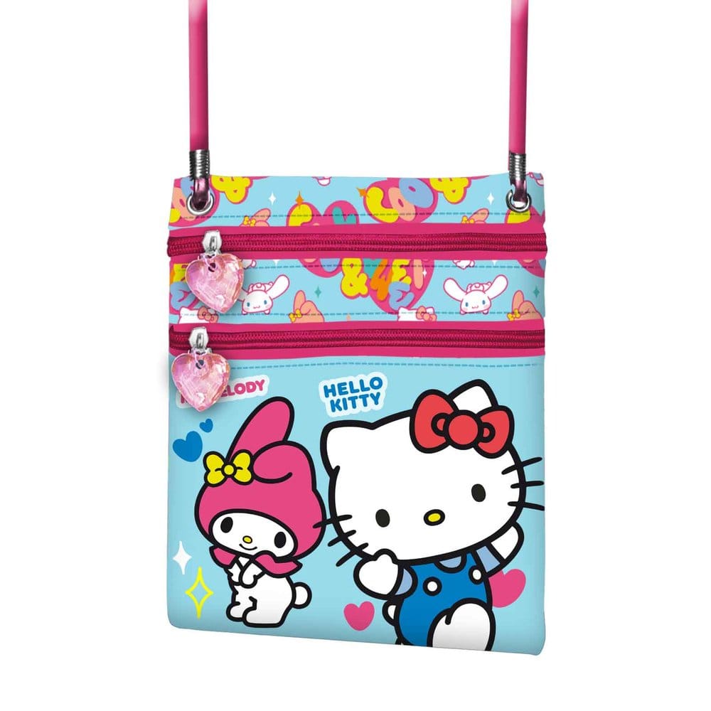 Sanrio Action Vertical Crossbody Táska Hello Kitty Friendship Blue