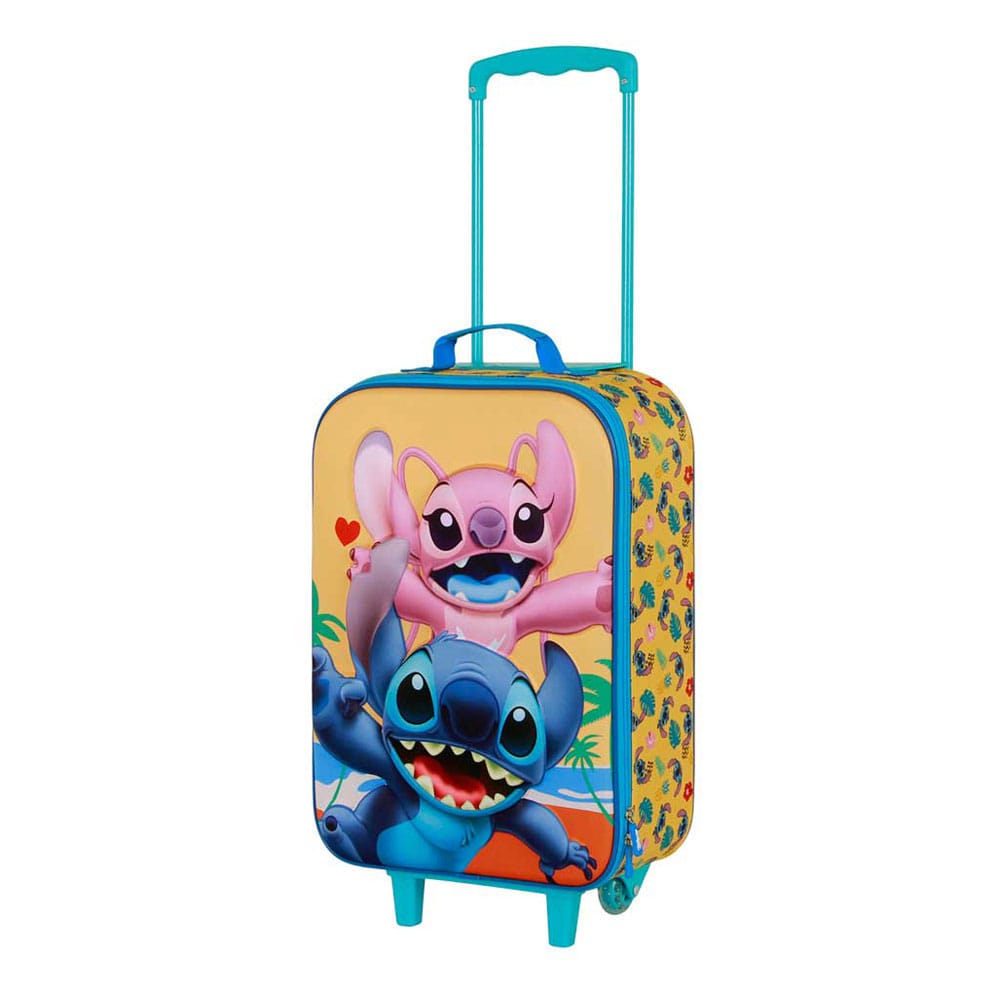 Lilo & Stitch Soft 3D Trolley Bőrönd Stitch Ocean Blue 52 cm