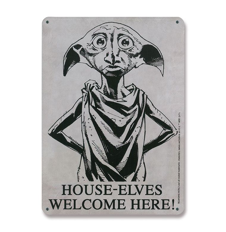 Harry Potter Fém Plakett House-Elves 15 x 21 cm