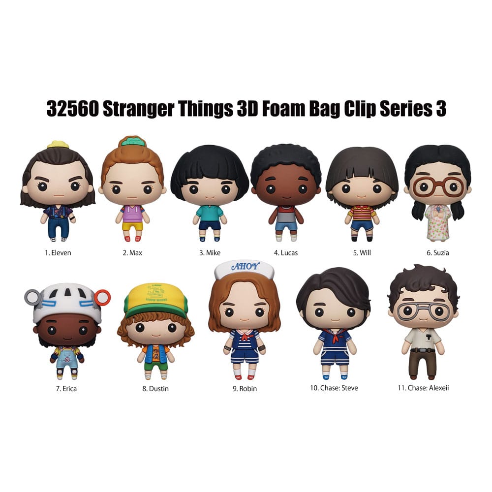 Stranger Things 3D PVC Táska Clips Series 3 Készlet (24)