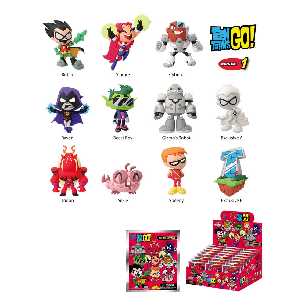 Teen Titans Go! 3D PVC Táska Clips Series 01 Készlet (24)