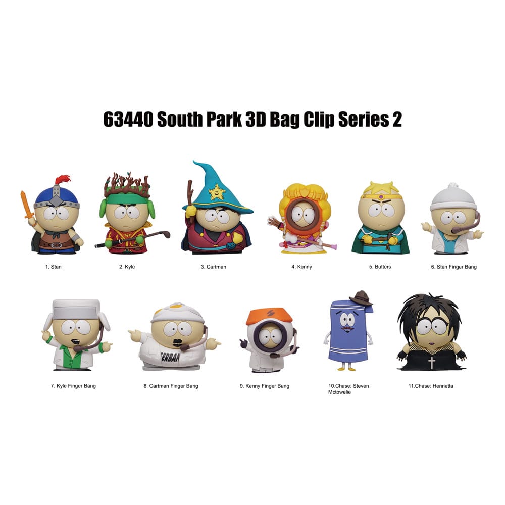 South Park 3D PVC Táska Clips Series 2 Készlet (24)