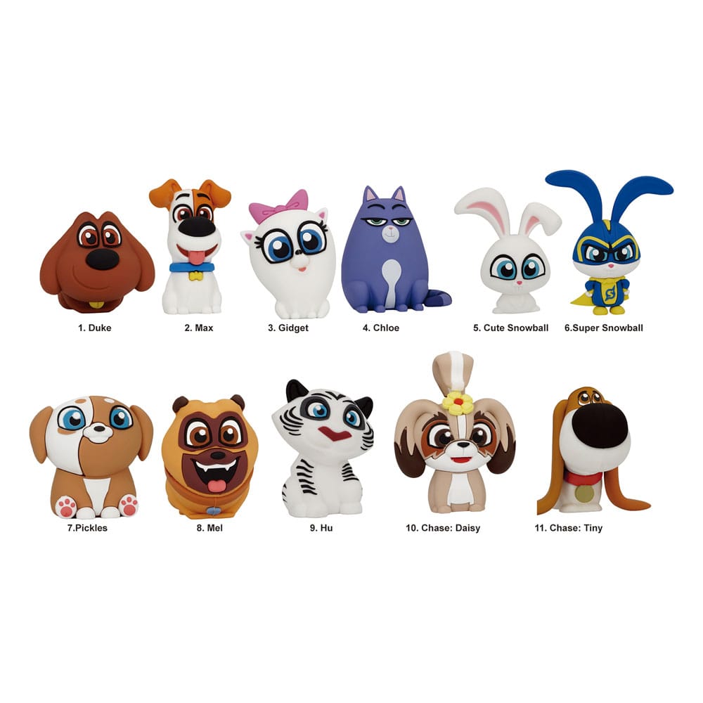 The Secret Life of Pets 3D PVC Táska Clips  Series 1 Készlet (24)