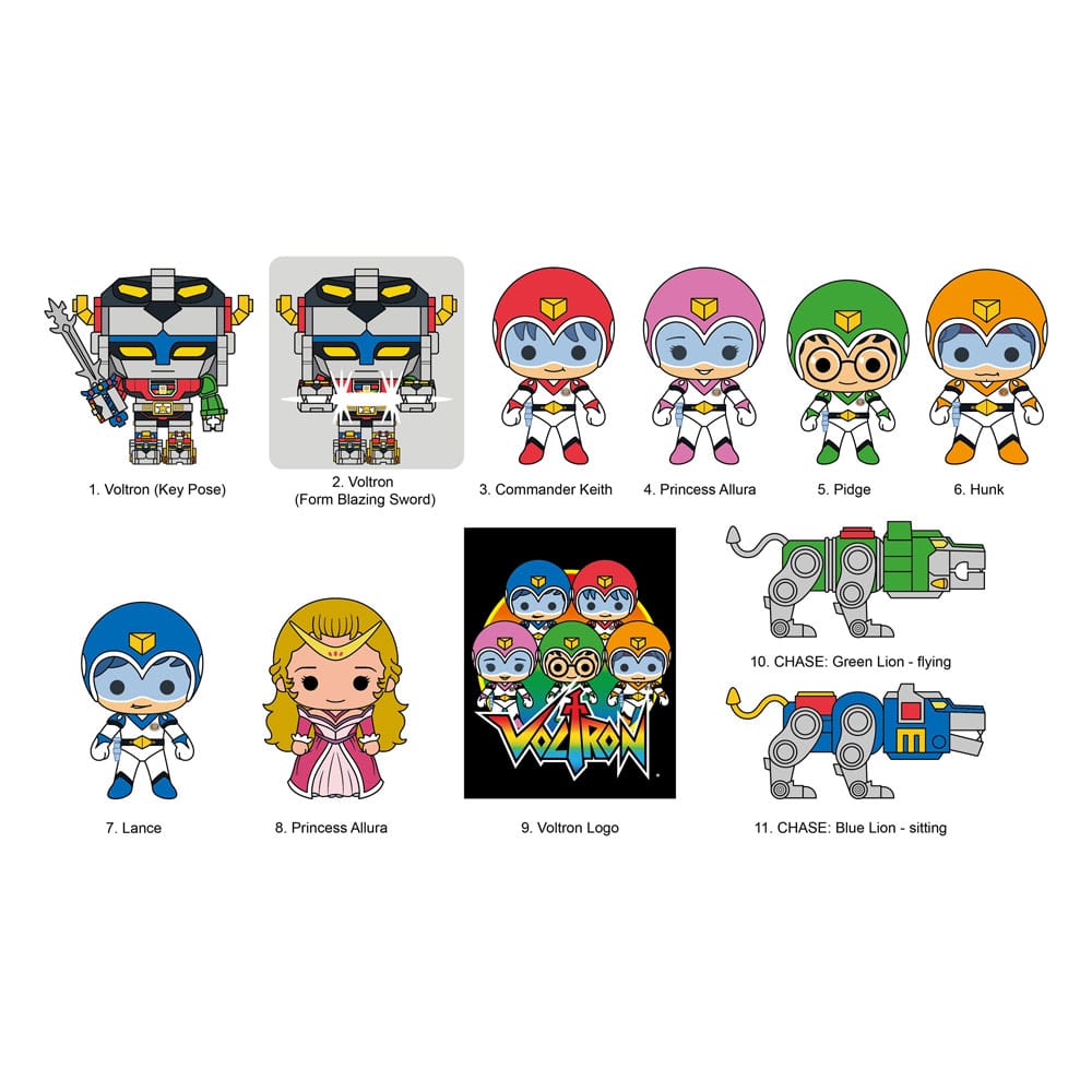 Voltron 3D PVC Táska Clips 40th Évfordulós Készlet (24)