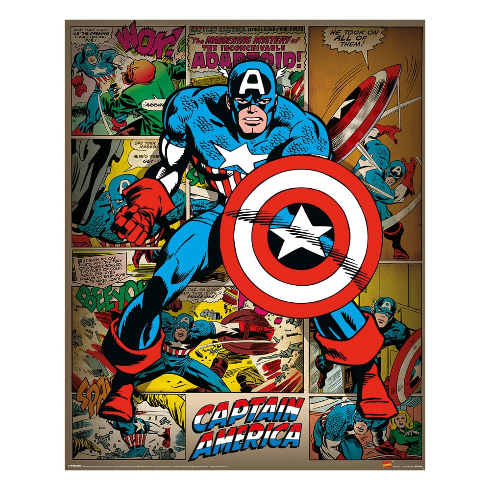 Marvel Comics Poszter Csomag Captain America Retro 40 x 50 cm (4)