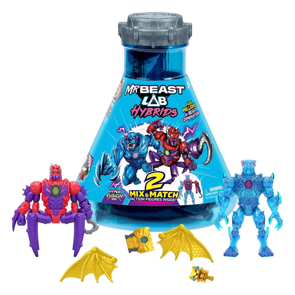 Mr. Beast Lab Hybrids Series 2 Mini Figuren 2er-Csomag Spider vs Energy Panther 11 cm