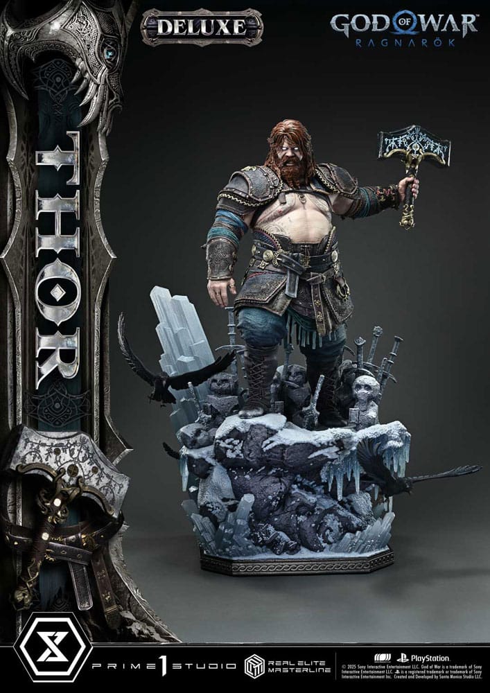 God of War: Ragnarök Real Elite Masterline Series Szobor 1/3 Thor Deluxe Verzió 105 cm