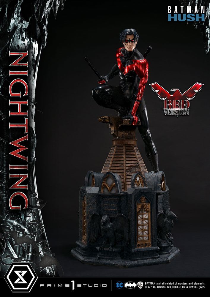 Batman Hush Szobor Nightwing Red Verzió 87 cm