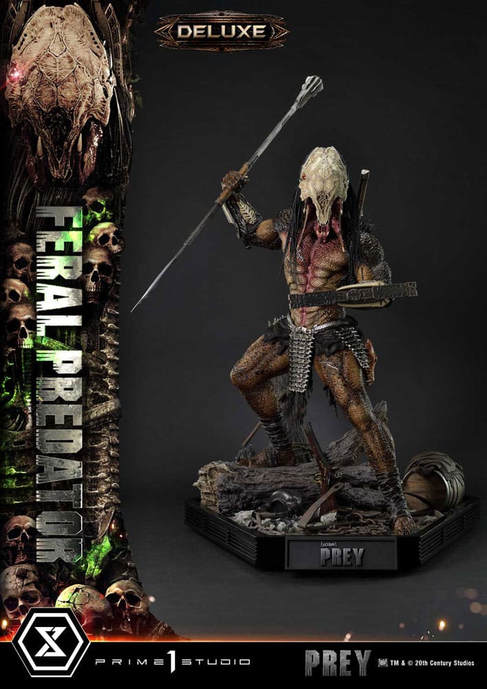 Prey (Movie) Museum Masterline Series Szobor 1/3 Feral Predator Deluxe Bonus Verzió 89 cm