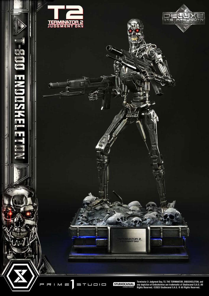 Terminator 2 Museum Masterline Series Szobor 1/3 Judgment Day T800 Endoskeleton Deluxe Bonus Verzió 74 cm