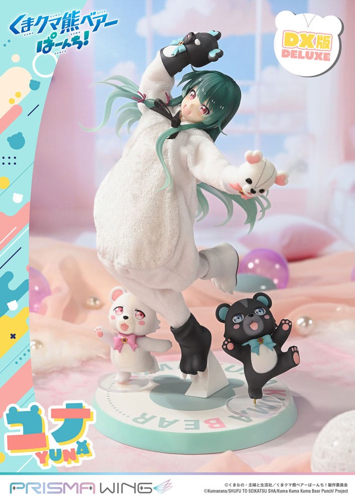 Kuma Kuma Kuma Bear Punch! Prisma Wing PVC Szobor 1/7 Yuna Deluxe Verzió 28 cm