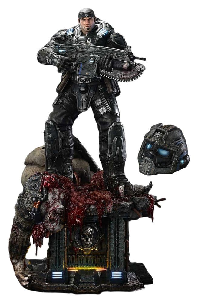 Gears of War: Reloaded Real Elite Masterline Series Szobor 1/3 Marcus Fenix Ultimate Bonus Verzió 97 cm