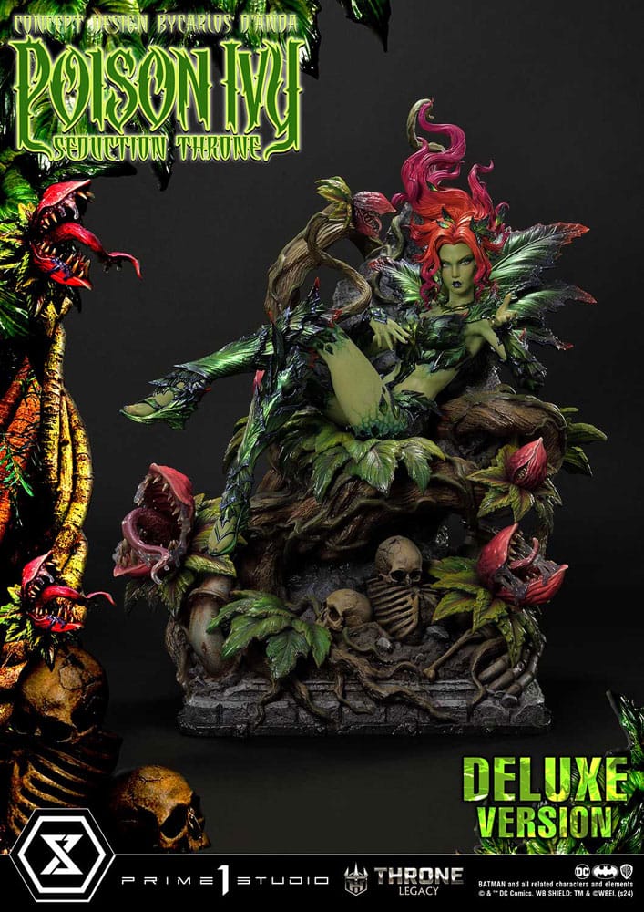 DC Comics Throne Legacy Kollekció Szobor 1/4 Batman Poison Ivy Seduction Throne Deluxe Bonus Verzió 55 cm