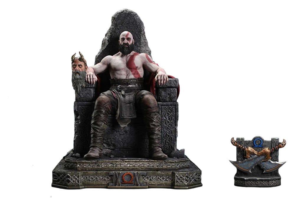 Throne Legacy God of War Series Szobor 1/3 Ragnarok Master Thyself Kratos Bonus Verzió 67 cm